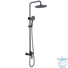 Душевая система Abber Weiss Insel 250 1 режим AF8020B (черный матовый)