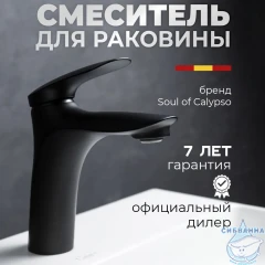 Смеситель для раковины Calypso CS1087-6 (черный матовый)