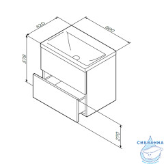 Тумба под раковину AM PM Gem 60 M90FHX06022WG