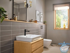 Смеситель для раковины Hansgrohe Rebris E 72557670 (черный матовый)