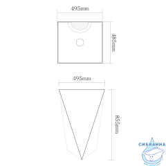 Раковина напольная 50 см SantiLine SL-4009