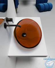 Раковина на столешницу 54 см ABBER Kristall AT2812Opal