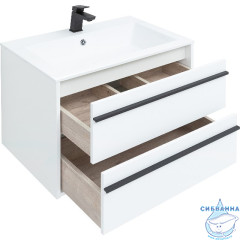 Тумба Aquanet Lino 70 253902 с раковиной Электра 70 белый матовый