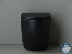 Унитаз приставной безободковый Ceramicanova Metropol Rimless CN4004MB с сиденьем Soft Close (микролифт)