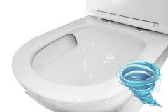 Унитаз напольный со смывом торнадо Azario Terni с бачком и сиденьем Soft Close (микролифт) AZ-8618T