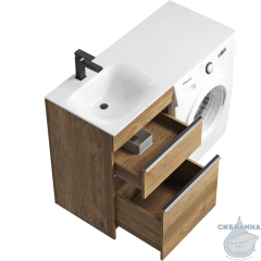 Тумба напольная Aqwella Terra 54 дуб балтийский с раковиной Forma 115 L