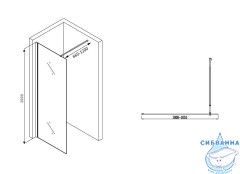 Walk-in Abber Immer Offen AG61100 100x200 см