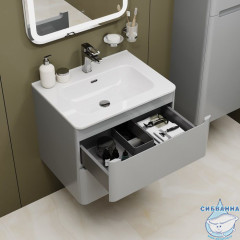 Тумба с умывальником, подвесная, 60 см, светло-серый, Edifice, IDDIS, EDI60L0i95K  подходит умыв. 0106000i28