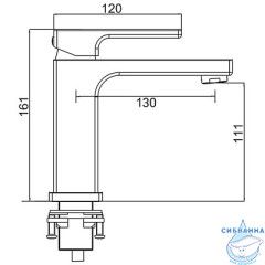 Смеситель для раковины Gappo G1017-9 (без донного клапана) (оружейная сталь)