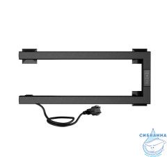 Полотенцесушитель электрический Indigo Nix (с таймером) 20х50 черный муар (с возможностью скрытого подключения, подключение L)