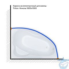 Карниз для ванны Тритон Николь 160*100