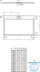 Поддон из литьевого мрамора Kupala 180х80 T5236FR