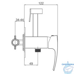 Встраиваемый смеситель с гигиеническим душем Gappo G7207-4 (бронза)