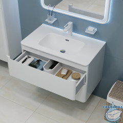 Тумба с умывальником Iddis Edifice 80 см белый глянец EDI80W0i95