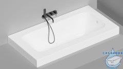 Ванна из искусственного камня Salini Orlanda Plus 190x100 (материал Sapirit, белый глянцевый)