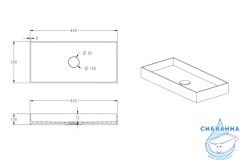 Раковина на столешницу 80 см ABBER Stein  AS2622