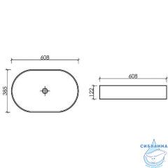  Раковина на столешницу 61 см Ceramicanova Element CN6048MW (белый матовый)