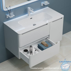 Тумба подвесная, белый, 100 см, Edifice, IDDIS, EDI10W1i95. Подходит умывальник 0101000i28