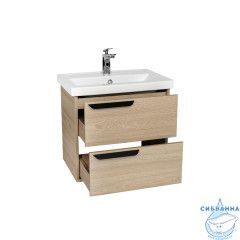 Тумба Viant Кёльн 60П с раковиной Фостер 60 дуб светлый