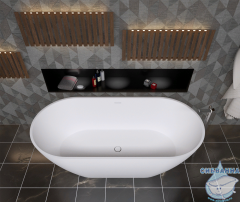 Ванна из искусственного камня Radostone Роберта 166х80