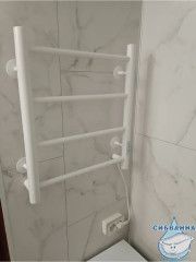 Полотенцесушитель электрический Санприз Аврора П4 40х50  (белый матовый) (подключение универсальное)