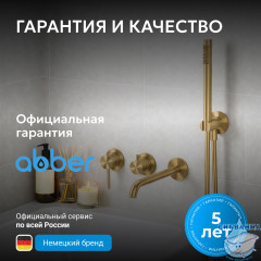 Смеситель ABBER Wasser Kreis 316 AF8130BG для ванны скрытого монтажа, брашированное золото