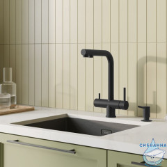 Смеситель для кухни Iddis Umbra UMBBLPFi05 (черный матовый)
