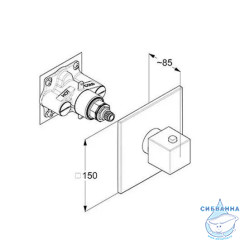 Встраиваемый смеситель для душа Kludi Decus 54739N075 (брашированное золото)