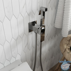 Встраиваемый смеситель с гигиеническим душем Wasserkraft A71138 (хром)