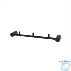 Планка на 3 крючка, нержавеющая сталь, Petite, черный матовый, IDDIS, PETBLS3i41