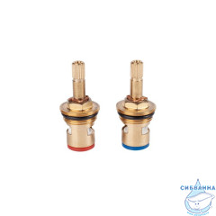 Кран-буксы разнонаправленные, керамика, 180°, 20 зубцов, G1/2", M24, h=50 мм, 2 шт, IDDIS, 998CR501SM