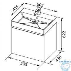 Тумба под раковину Aquanet Нью-Йорк 60 орех