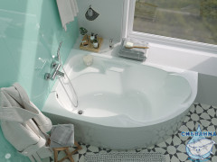 Акриловая ванна 1MarKa Diana 150x90 L с каркасом