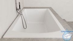 Ванна из искусственного камня Salini Cascata Kit 170x75 (материал S-Sense, белый глянцевый)