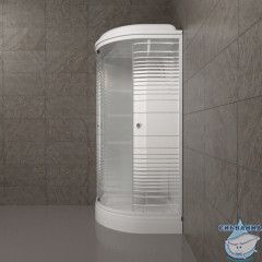 Душевая кабина Тритон Стандард 90х90 А профиль белый, стело полосы Щ0000061842