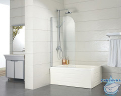 Шторка для ванны Azario Merrit 70x150 профиль серебро, стекло прозрачное NF6211 700