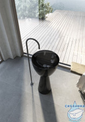 Раковина напольная 45 см ABBER Kristall  AT2703Onyx