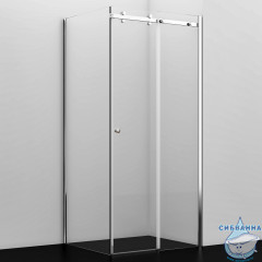 Душевое ограждение Wasserkraft Vils 56R19 100x100 профиль хром, стекло прозрачный (без поддона)
