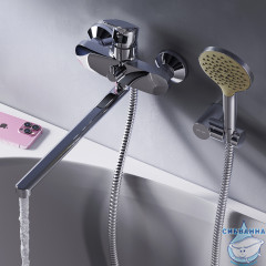 Смеситель для ванны Am.Pm Like F8095000 с душевым гарнитуром (хром)