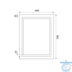 Зеркало с подсветкой, 60 см, Zodiac, IDDIS, ZOD6000i98