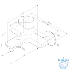 Смеситель для ванны Am.Pm X-Joy F85A10522 (черный матовый)