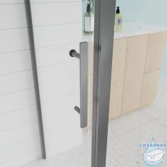 Душевое ограждение Veconi Эво 100x80 профиль графит, стекло тонированное E1-SP-GR-10080-12-C9 (без поддона)