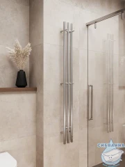 Полотенцесушитель электрический Terminus Tres 16х160 круглая (с возможностью скрытого подключения) (хром)