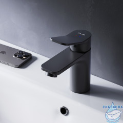 Смеситель для раковины AM.PM X-Joy F85A02122 (без донного клапана) (черный матовый)