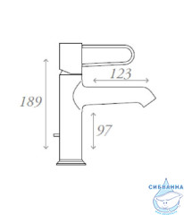 Смеситель для раковины acob Delafon Odeon Rive Gauche E21028-BL-CP (с донным клапаном) (хром)