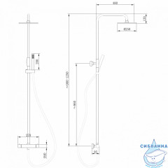 Душевая система ABBER Wasser Kreis 250 1 режим AF8160NG (никель)