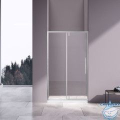 Дверь в нишу Vincea Slim-N 120 профиль хром, стекло прозрачное VDP-4SN120CL