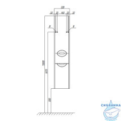 Шкаф-колонна Акватон Сильва R дуб полярный