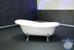 Ванна из искусственного камня Aqua de Marco Edelweis 170х78 (с серебряными ножками)