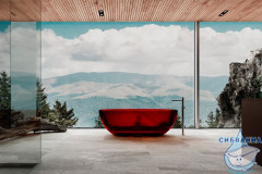 Ванна из полиэфирной смолы ABBER Kristall 170х75 AT9703Rubin красная